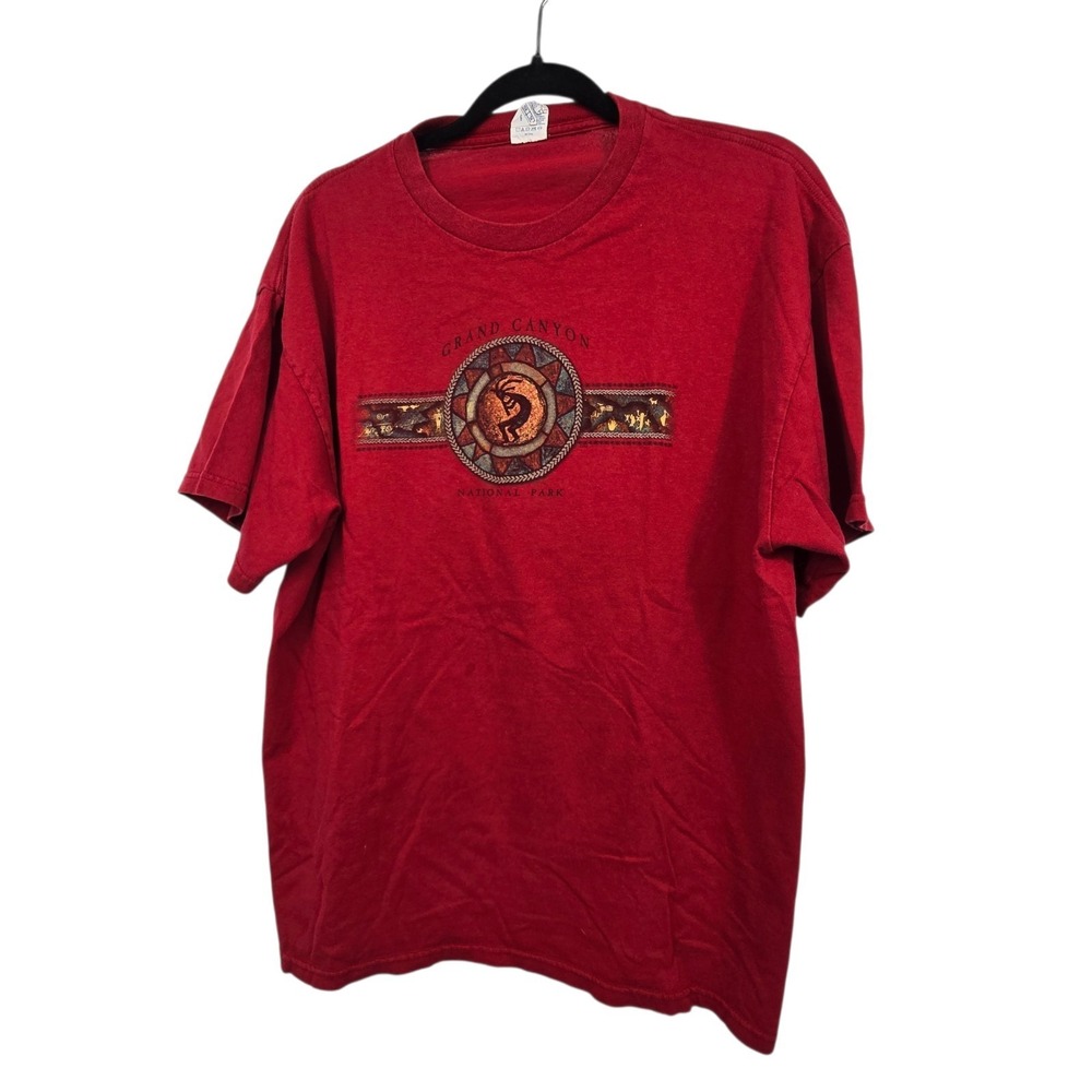 Vintage Grand Canyon T-Shirt Mens XL Red Native American Tribal Short Sleeve